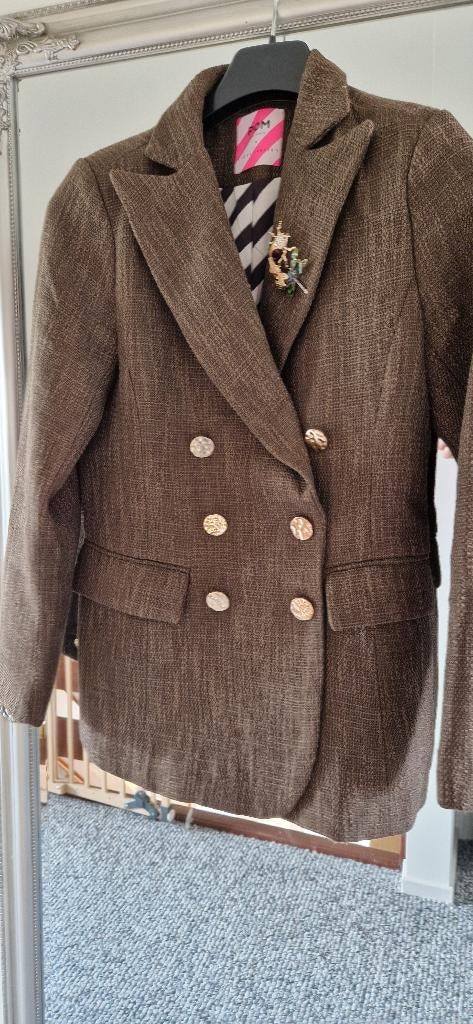 Pom amsterdam claes iversen winona broek 38 en blazer mt 36, Kleding | Dames, Jasjes, Kostuums en Pakken, Kostuum of Pak, Bruin