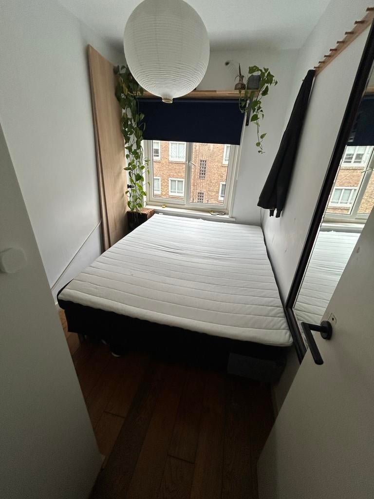 Gratis JYSK Goldline Boxspring 160x200, Ophalen, Gebruikt, Zwart, Tweepersoons