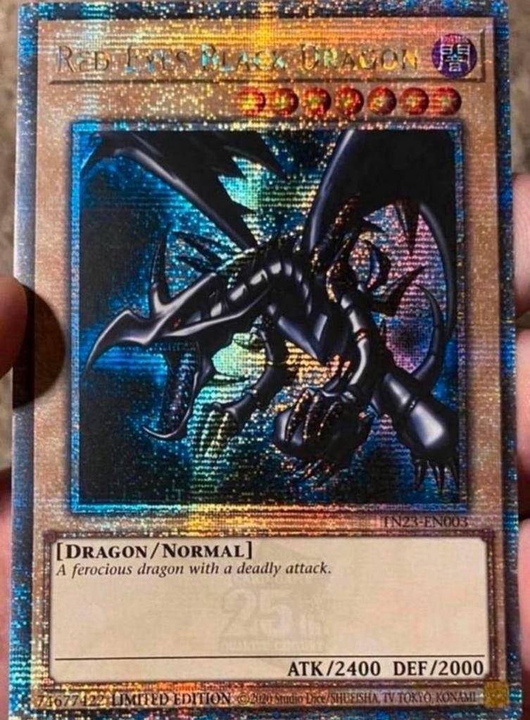 Yu-Gi-Oh! Red Eyes Black Dragon TN23 Quartercentury Promo !, Hobby en Vrije tijd, Verzamelkaartspellen | Yu-gi-Oh!, Ophalen of Verzenden