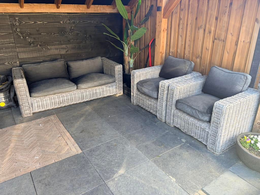 Rotan lounge set, Ophalen, 5 zitplaatsen, Gebruikt, Rotan