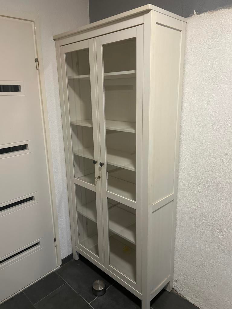 IKEA Hemnes vitrinekast wit - Zo goed als nieuw, Ophalen, 50 tot 100 cm, Zo goed als nieuw, 25 tot 50 cm