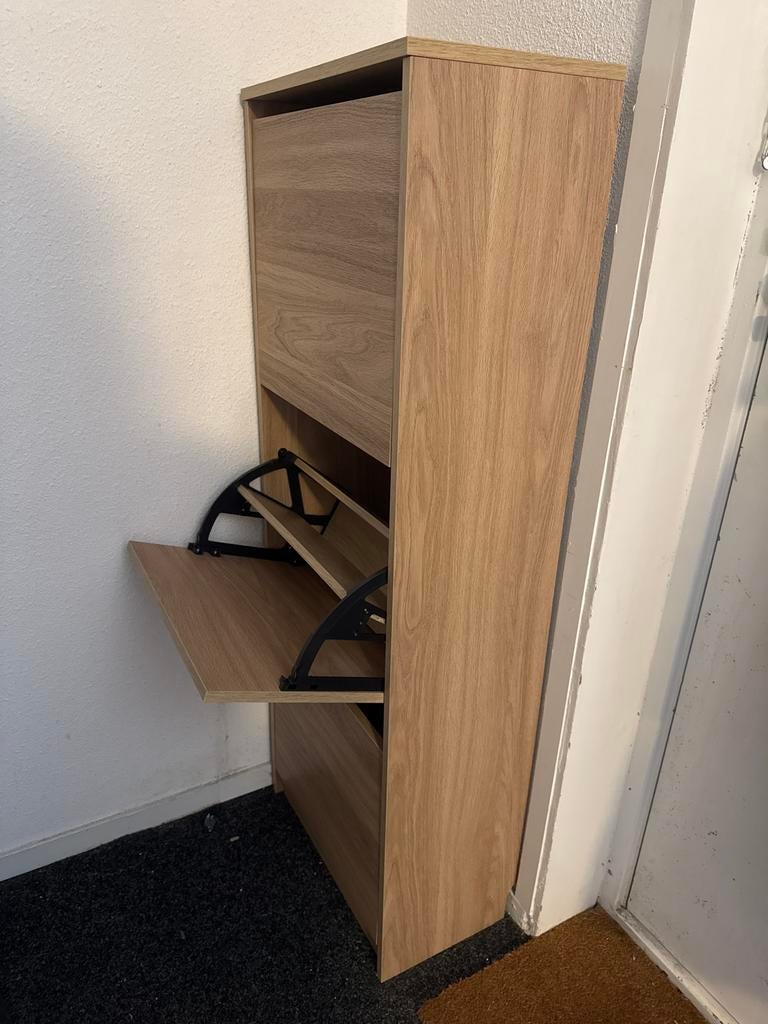 Houten ikea schoenenkast met drie vakken, Huis en Inrichting, Ophalen, Gebruikt