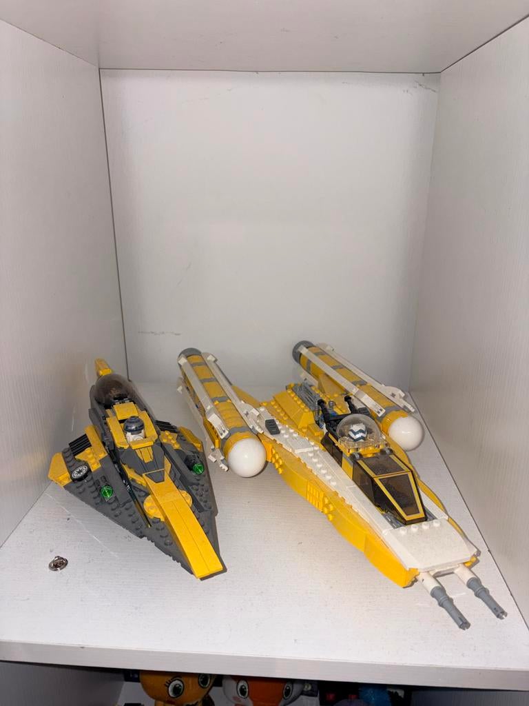Lego Star Wars Y-Wing Starfighter en Jedi Starfighter, Ophalen, Inclusief minifiguren, Gebruikt, Star Wars
