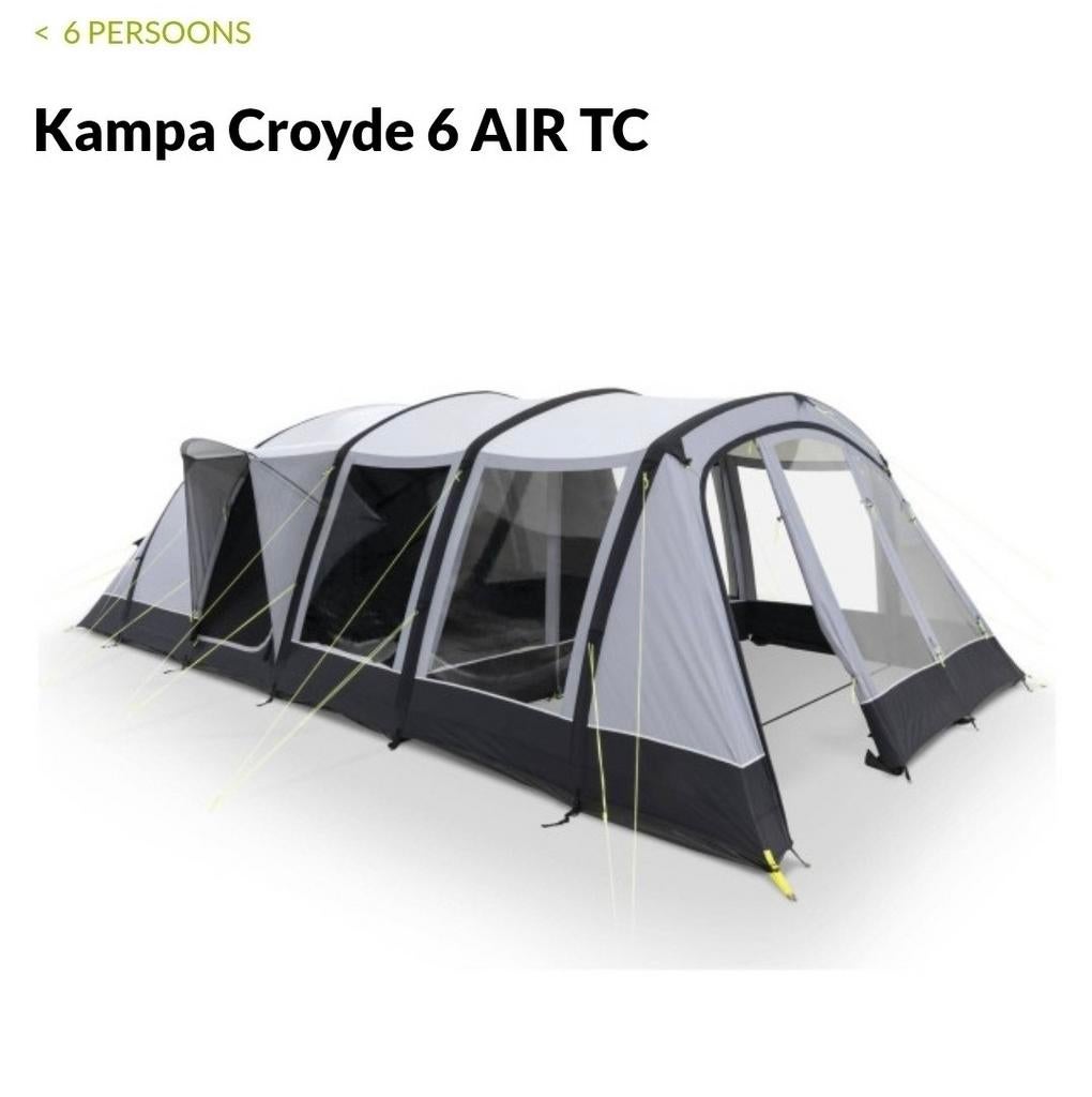 Kampa  Croyde 6 AIR TC tent, Ophalen