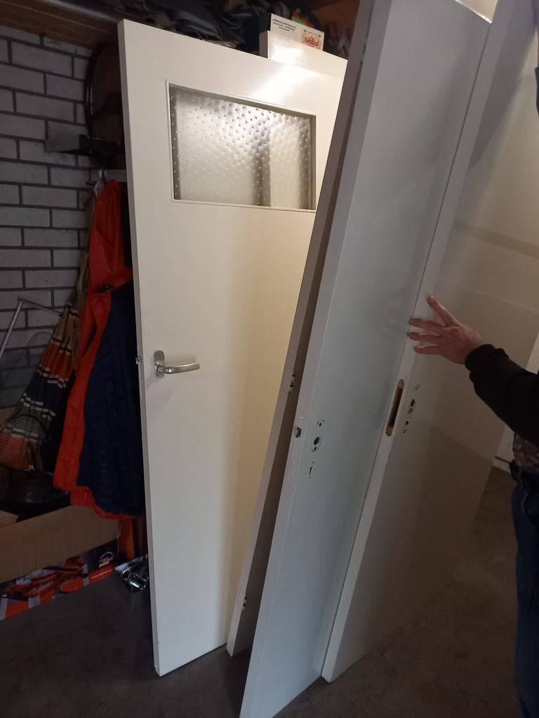 9 houten Bruynzeel deuren, Doe-het-zelf en Verbouw, Deuren en Horren, Ophalen, Gebruikt, 80 tot 100 cm, Binnendeur