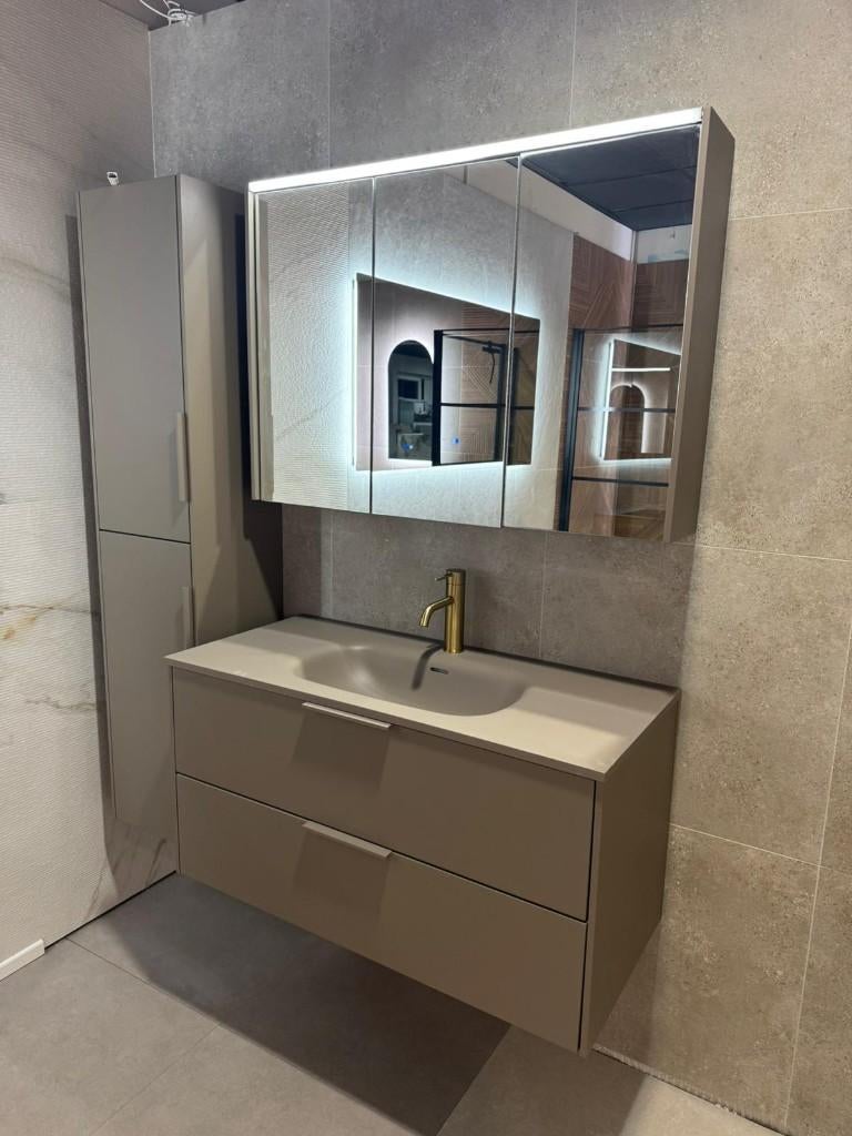 taupe badkamermeubel set - compleet sanitair, Ophalen of Verzenden, Nieuw