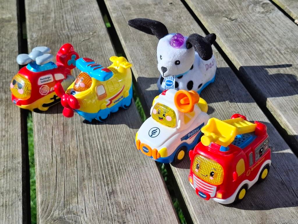 5 werkende VTECH speelgoed auto helikopter hond vliegtuig, Kinderen en Baby's, Speelgoed | Vtech, Ophalen of Verzenden, Zo goed als nieuw
