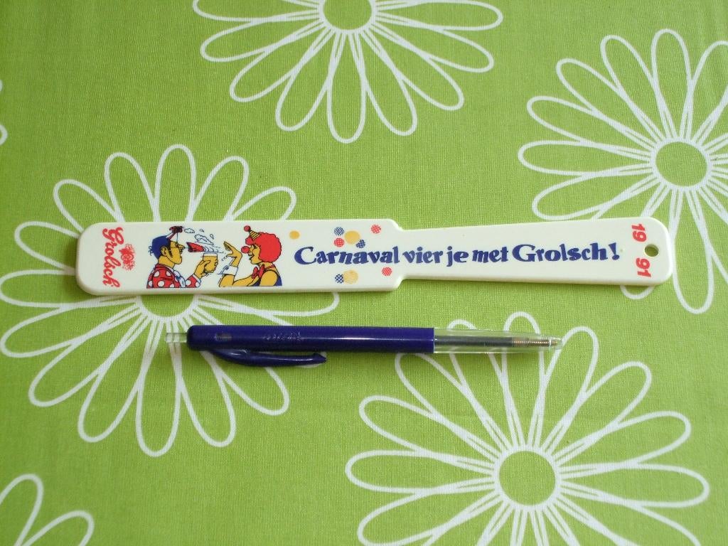 Grolsch bierafschuimer 1991 - Carnaval vier je met Grolsch, Verzamelen, Ophalen of Verzenden, Zo goed als nieuw, Overige typen