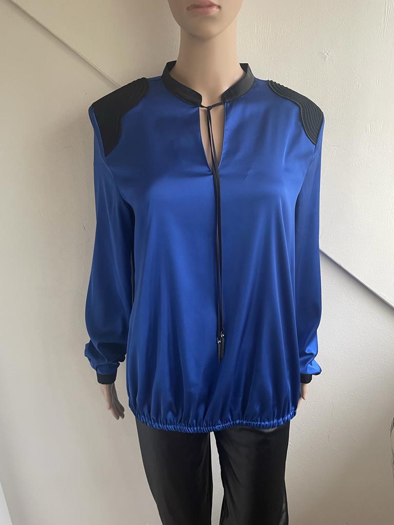 Basler blouse top maat 40/42 blauw zwart, Kleding | Dames, Maat 38/40 (M), Blauw, Basler, Ophalen of Verzenden