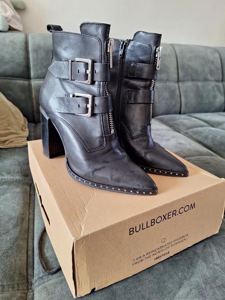 Bullboxer leren laarsjes mt 40, Ophalen, Zo goed als nieuw, Zwart