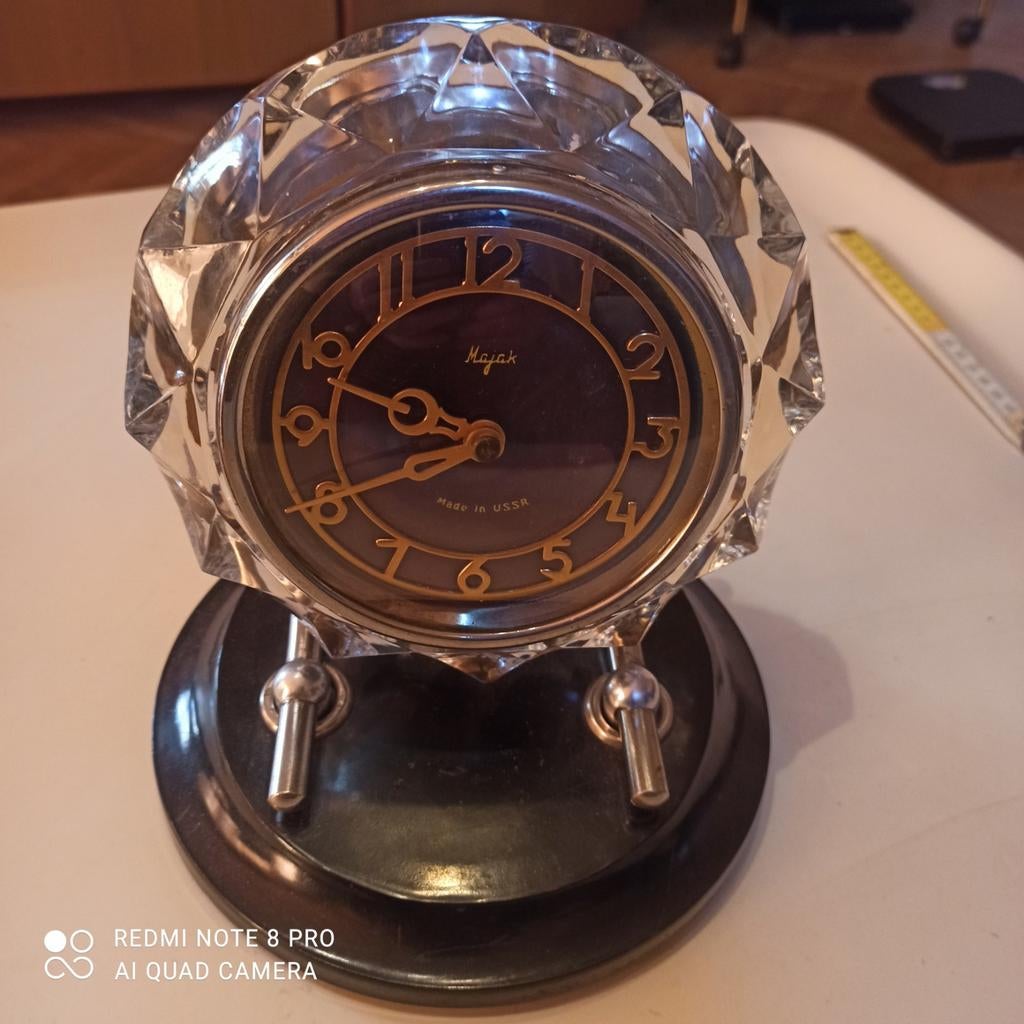 Mayak klok Jaren 1960 werkende staat. SSSR. HOOGTE 20CM, Ophalen of Verzenden