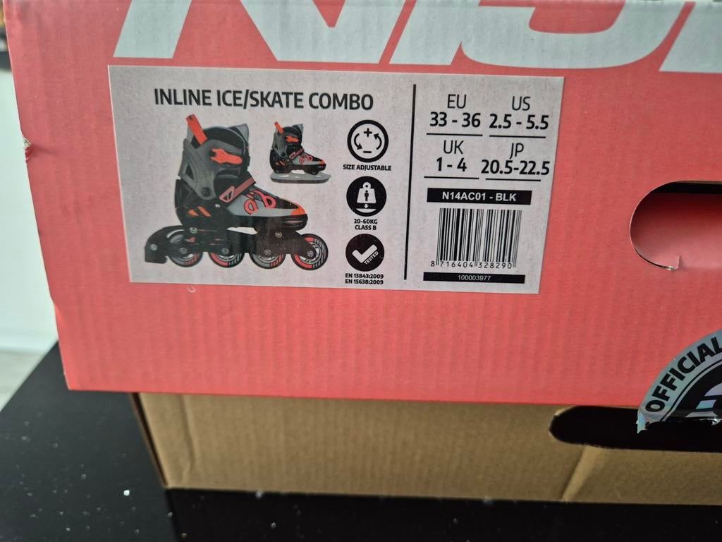 Nijdam Inline Ice/Skate Combo - Maat 33-36, Ophalen, Nieuw