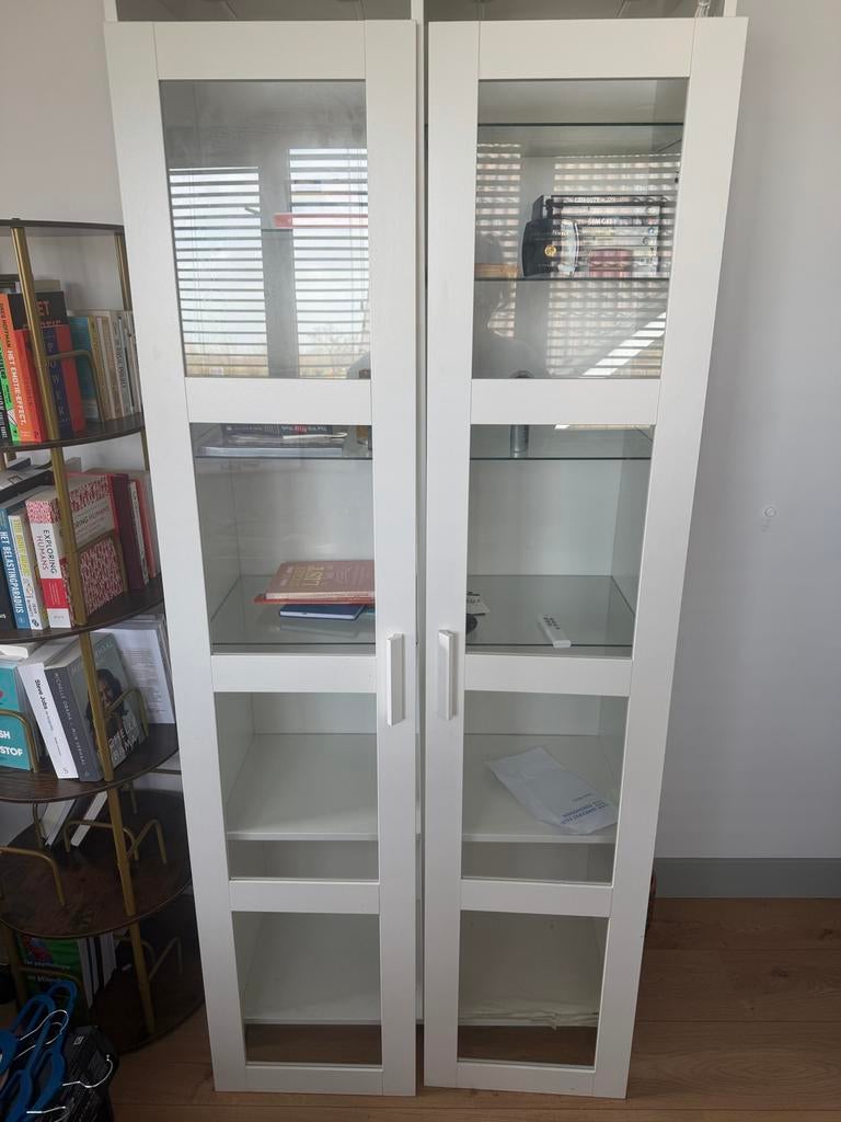 Ikea Billy oxford kast boekenkast met glazen deuren, Ophalen, Gebruikt, 200 cm of meer, 50 tot 100 cm