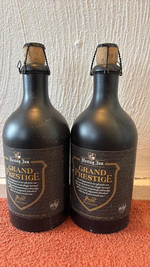 Hertog jan grand prestige 2017 en 2018 kruikje vol 0,5 l, Verzamelen, Ophalen of Verzenden, Nieuw, Flesje(s), Hertog Jan