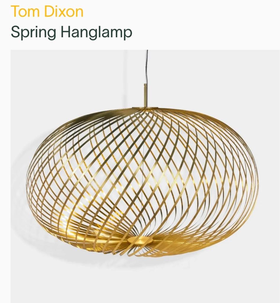 Tom dixon spring hanglamp, Ophalen, Zo goed als nieuw, Metaal, 75 cm of meer