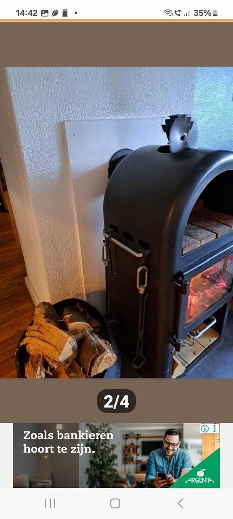 Bieden wij onze ((Scan)) houtkachel te koop aan., Huis en Inrichting, Kachels, Gebruikt, Houtkachel, Ophalen of Verzenden, Vrijstaand