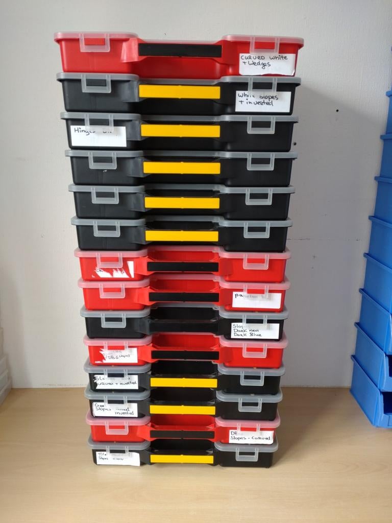 14 grote sorteerbakken, Ophalen, 100 cm of meer, 60 cm of meer