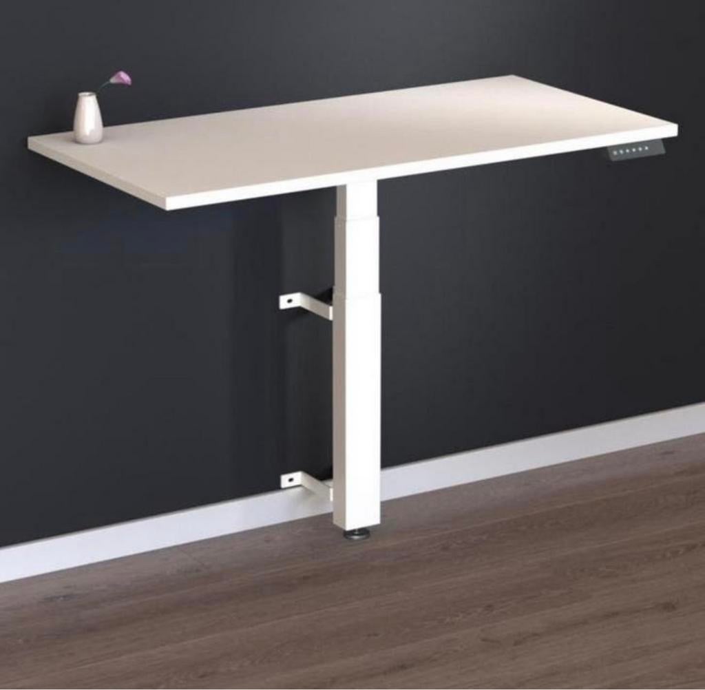 Elektronisch verstelbaar bureau | wit | 80x60 cm € 120.00, Ophalen, Zit-sta bureau, Hout, Nieuw