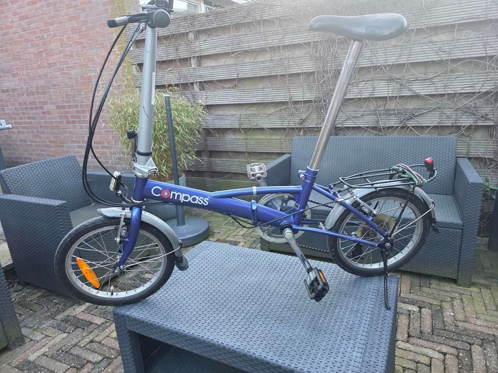 Compass vouwfiets, mooie staat. Met tas., Ophalen of Verzenden, 20 inch of meer, Versnellingen
