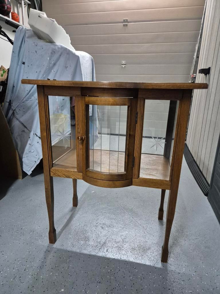 Vintage antiek eikenhouten theekastje, Antiek en Kunst, Antiek | Meubels | Kasten, Ophalen