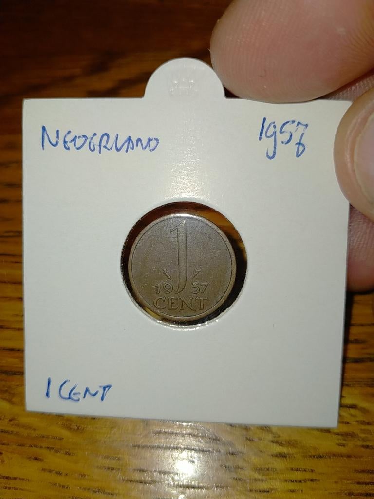 NL 1 Cent 1957 Juliana, Verzenden, Koningin Juliana, 1 cent, Losse munt