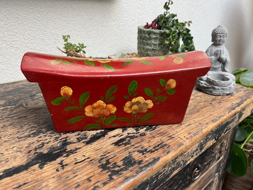 Chinees handbeschilderd sieraden kistje geheim vak chinees, Ophalen of Verzenden