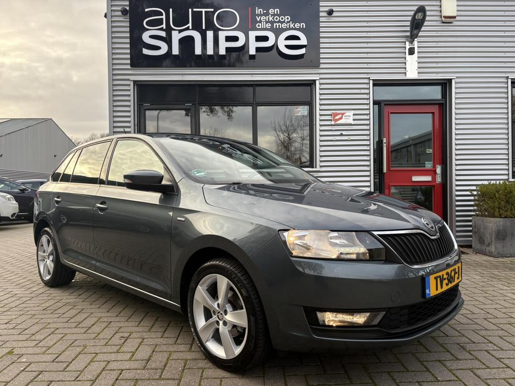Skoda Rapid Spaceback 1.0 TSI Greentech Clever -CLIMA-CRUISE, Auto's, Stof, Gebruikt, 49 €/maand, Origineel Nederlands