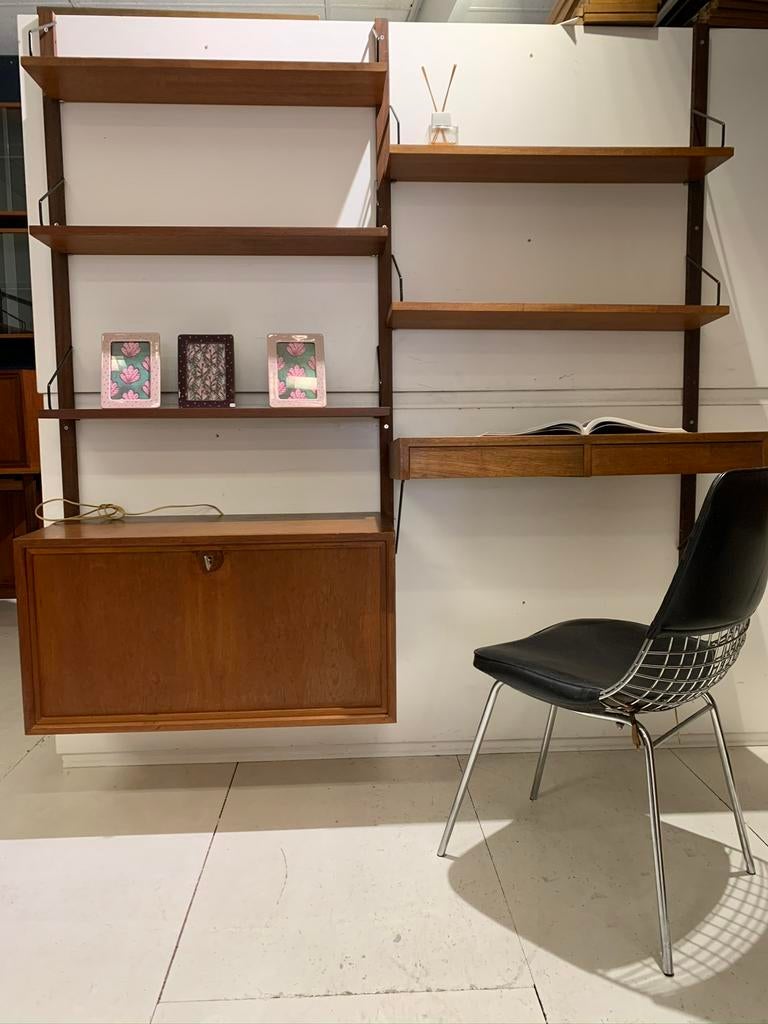 Poul Cadovius by Royal System vintage modulair wandsysteem, Huis en Inrichting, Kasten | Wandmeubels, Gebruikt, 150 tot 200 cm