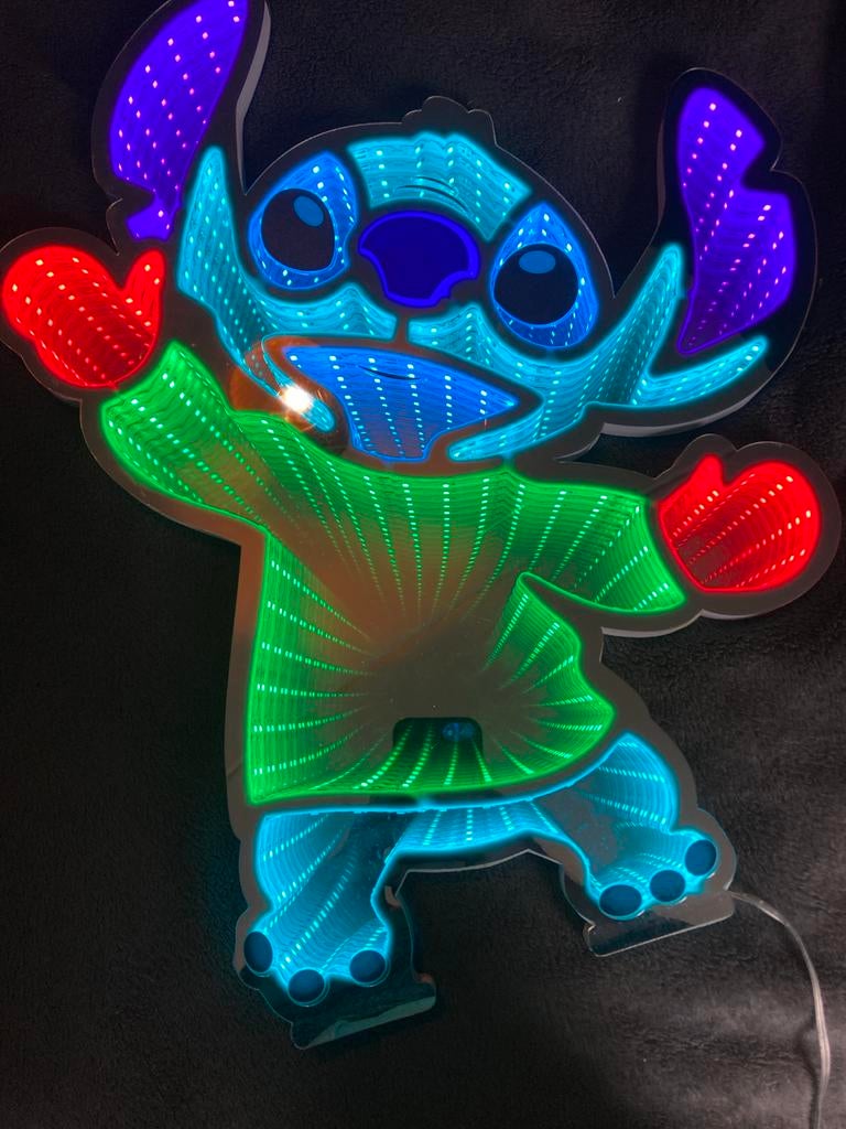 Stitch 3D Diepte Lamp - 45 cm, Ophalen of Verzenden, Zo goed als nieuw