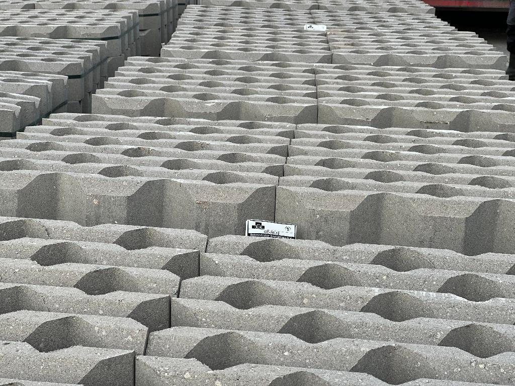 Grastegels 600x400 mm dikte 120 mm vlak of ribbel, Verzenden, Gobocon betonproducten, Nieuw, Beton