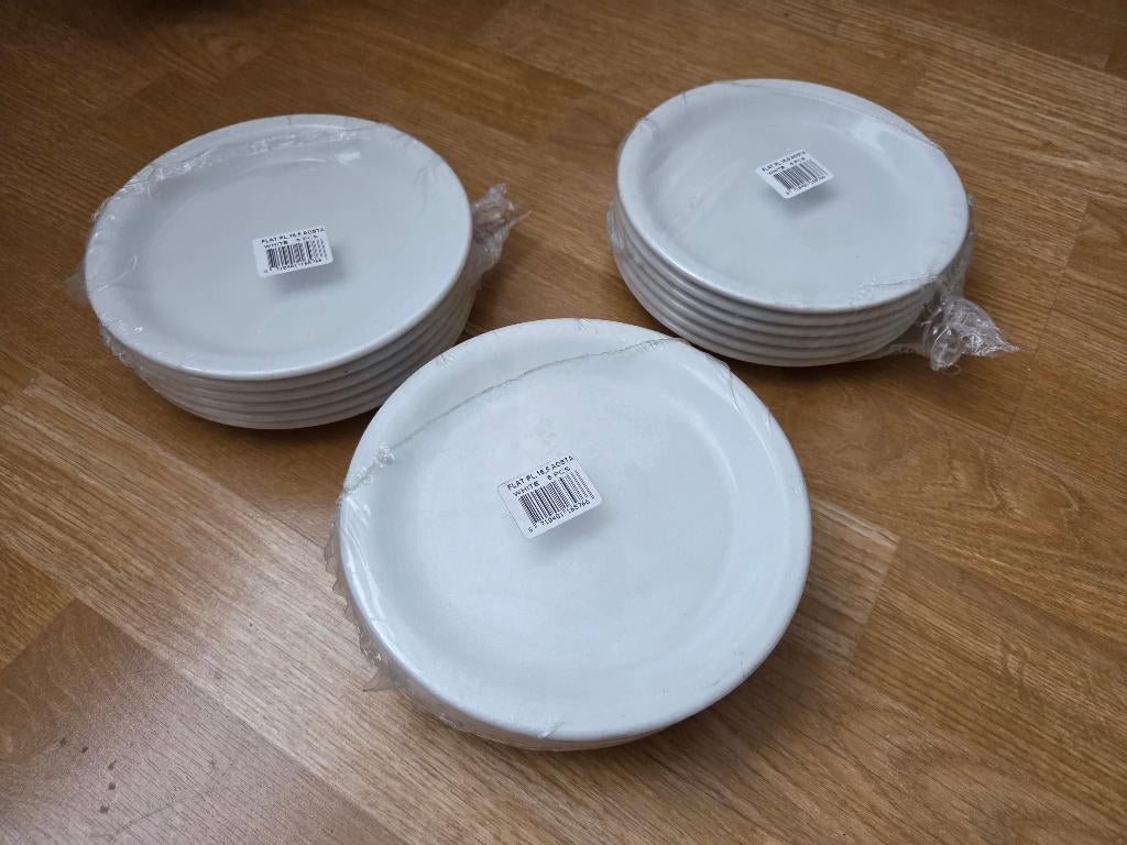 18 gebaksbordjes, Aosta, 16 cm - NIEUW, schoteltjes, Overige materialen, Nieuw, Ophalen of Verzenden, Bord(en)