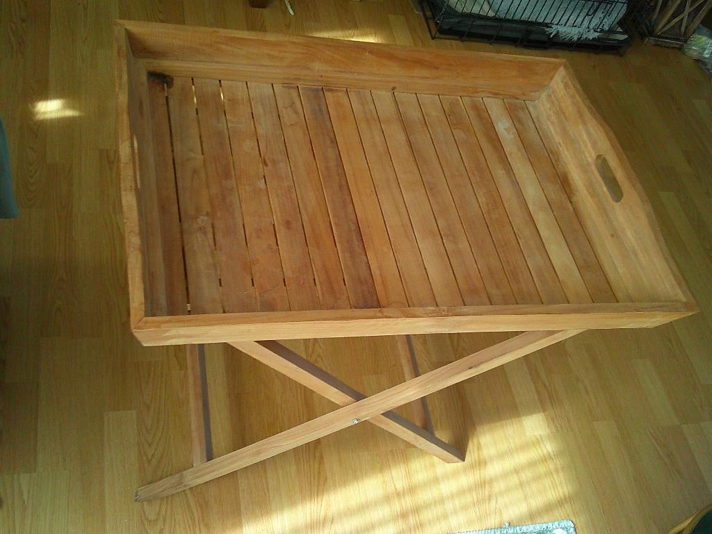 butler tray, Huis en Inrichting, Ophalen, Zo goed als nieuw, Rechthoekig, Hout