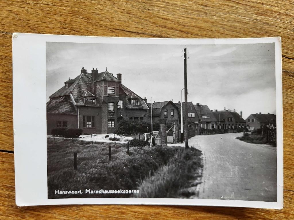 Fotokaart (?) Marechausseekazerne HANSWEERT militair, Ophalen, Voor 1920, Gelopen, Zeeland