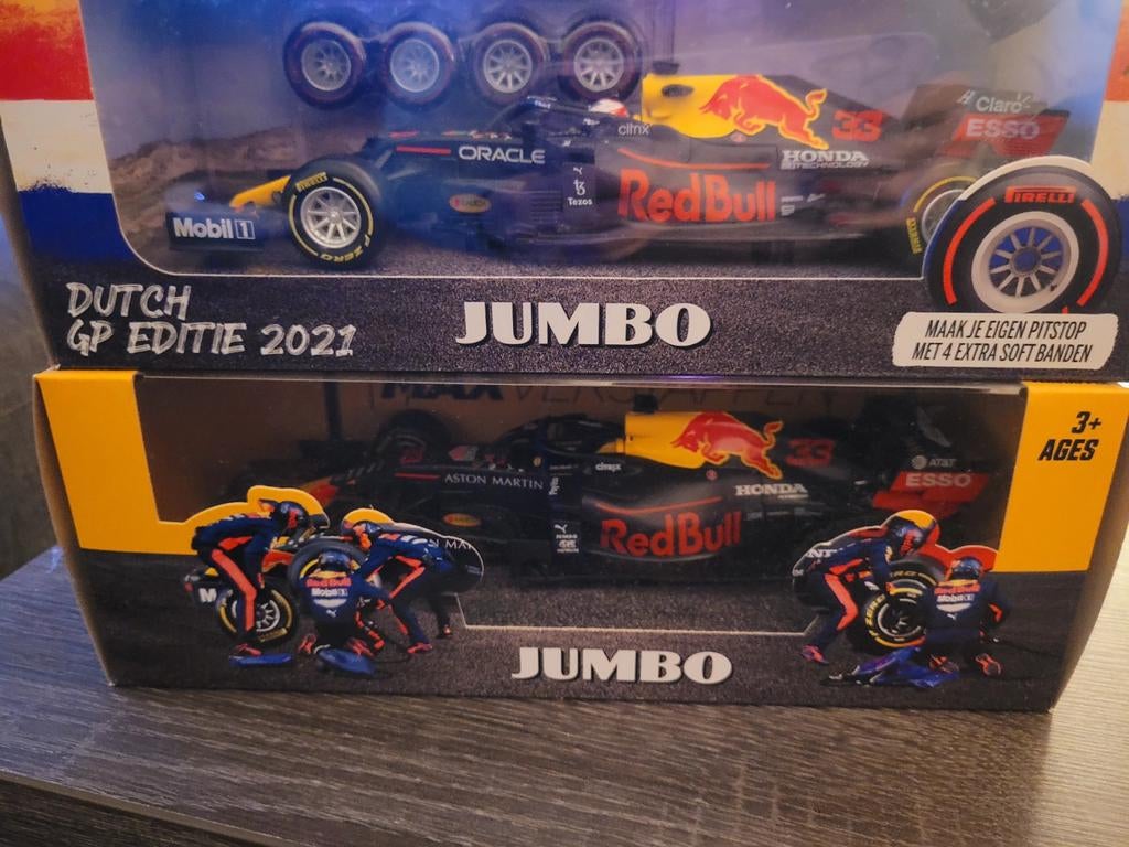 Jumbo Red Bull F1 auto's Dutch GP Editie 2021, Ophalen of Verzenden, Groter dan 1:32, Auto, Overige merken