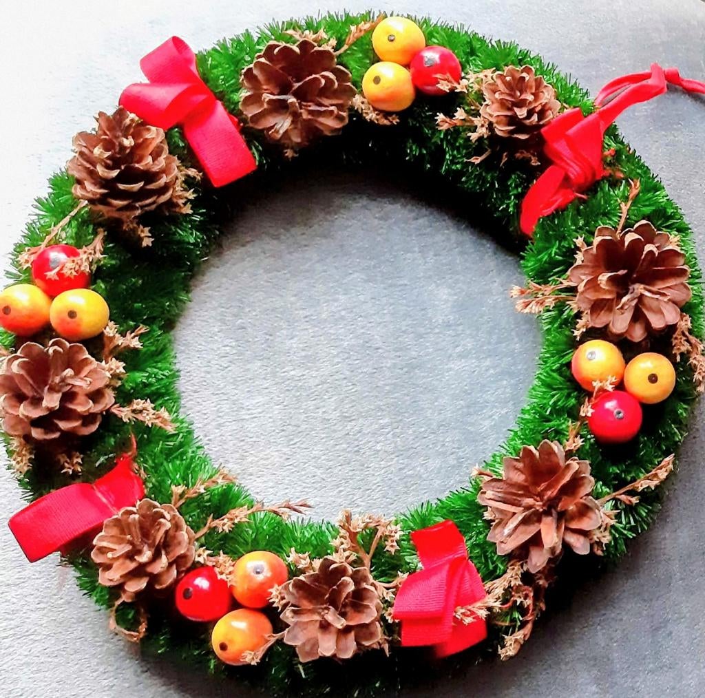 Vintage kerstkrans, Huis en Inrichting, Ophalen of Verzenden