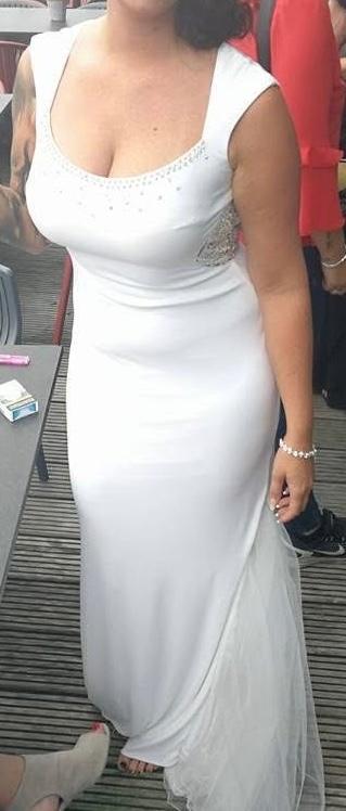 Trouwjurk, Ophalen, Zo goed als nieuw, Wit, Trouwjurk