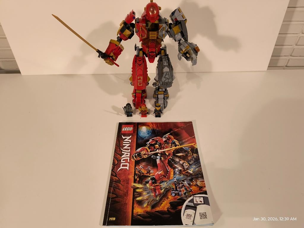 LEGO Ninjago 71720 Fire Stone Mech, Ophalen of Verzenden, Zo goed als nieuw, Complete set, Lego