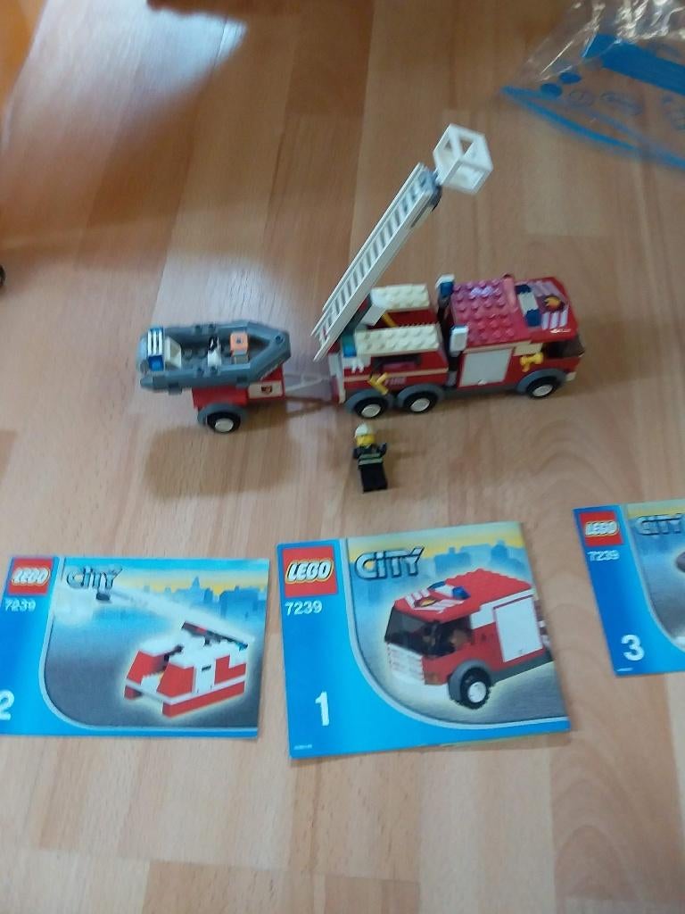 lego nr 7739 brandweer auto, Lego, Ophalen of Verzenden, Inclusief minifiguren, City