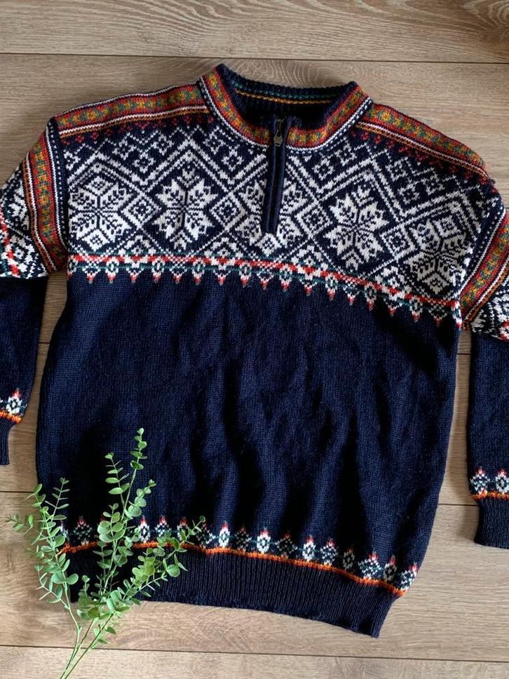Dale of Norway wollen trui L wool jumper, Kleding | Heren, Truien en Vesten, Maat 52/54 (L), -, Blauw, -