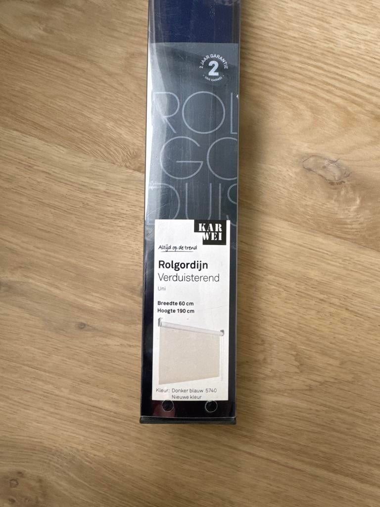 Karwei Rolgordijn Verduisterend Blauw - 60x190 cm, Ophalen, Blauw, Nieuw, 50 tot 100 cm