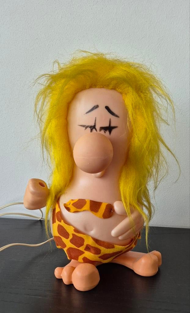 Vintage Linea Zero "Caveman" tafellampje 70's, Ophalen of Verzenden, Gebruikt