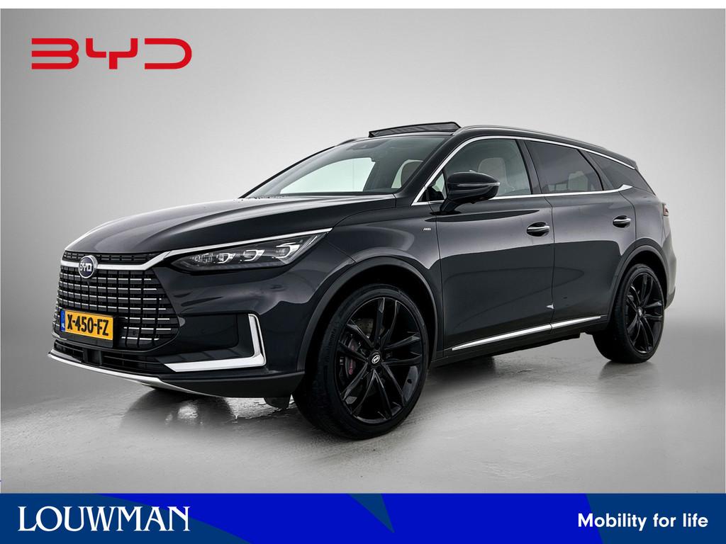BYD TANG AWD Executive 86 kWh | Origineel NL! | BTW Verreken, Auto's, BYD, Gebruikt, 7 stoelen, Zwart, 740 min
