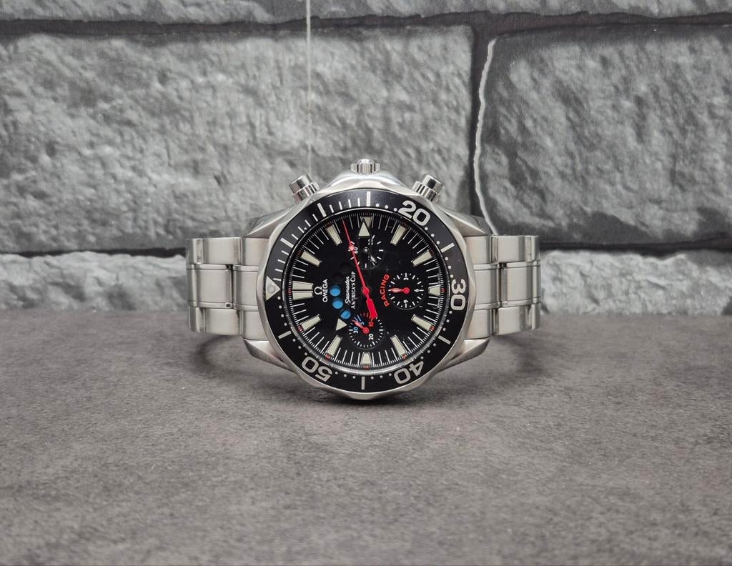 Omega Seamaster America's Cup racing, regatta countdown, Staal, Staal, Polshorloge, Ophalen of Verzenden