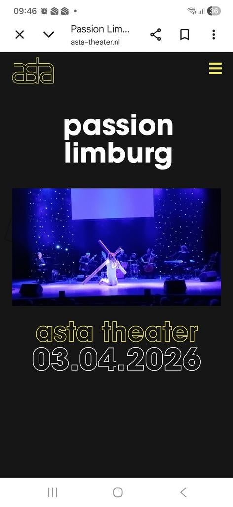 Tickets the Passion, Asta theater Beek, Twee personen