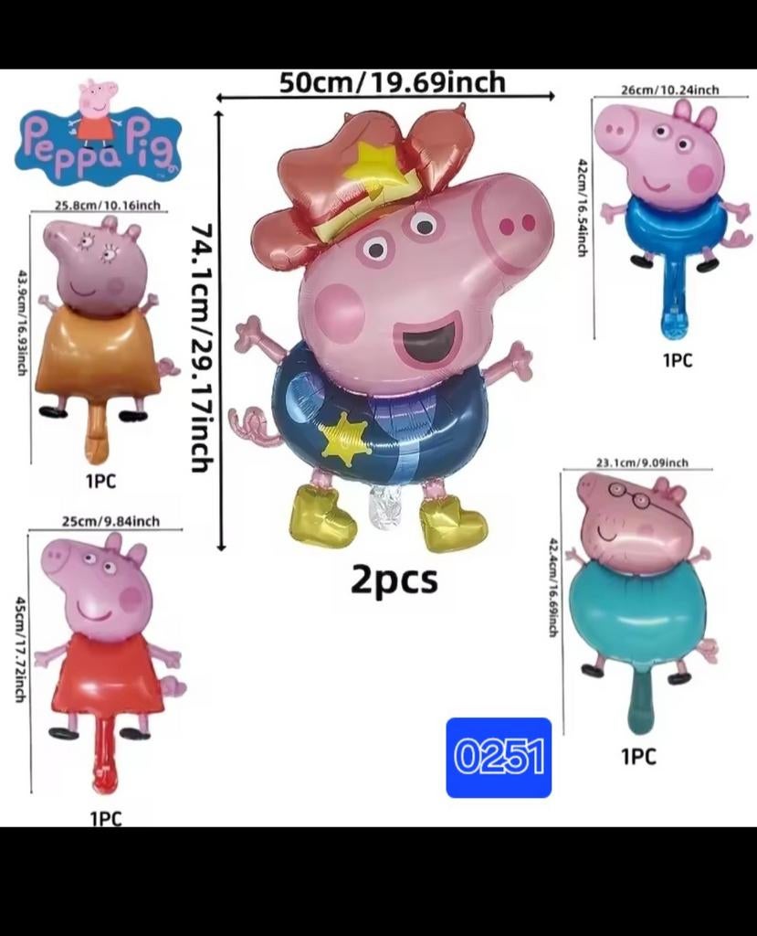 Nieuwe Peppa Pig Folieballonnen - Diverse Maten en Designs, Hobby en Vrije tijd, Feestartikelen, Ophalen of Verzenden, Nieuw, Versiering