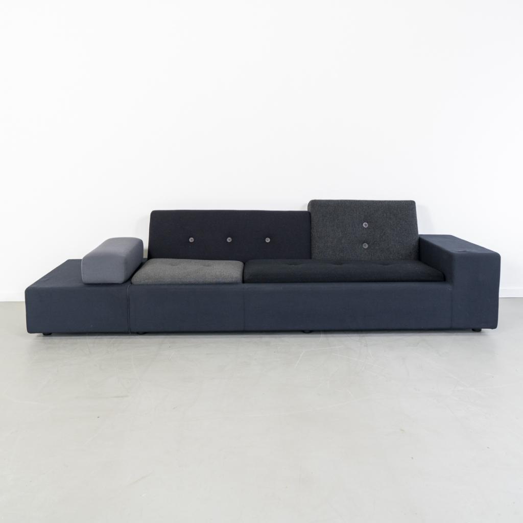 1 Vitra Hella Jongerius Poldersofa XL Zwart Mix