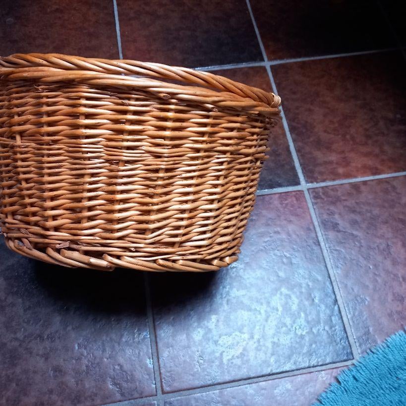 Rieten kinderfietsmandje - om aan de fiets te hangen,, Ophalen of Verzenden, Zo goed als nieuw