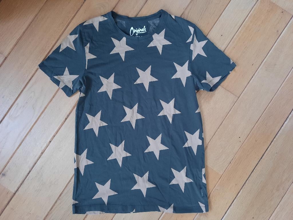 Jack & Jones t- shirt groen met gouden sterren maat M - nieu, Kleding | Heren, T-shirts, Maat 48/50 (M), Ophalen of Verzenden