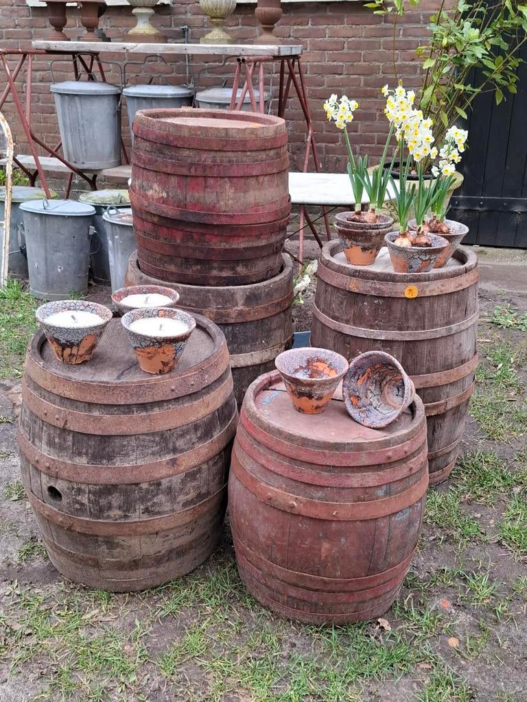 Oude houten wijnvaten whiskeyvaten ton regenton, Gebruikt, 150 liter of meer, T, Ophalen of Verzenden