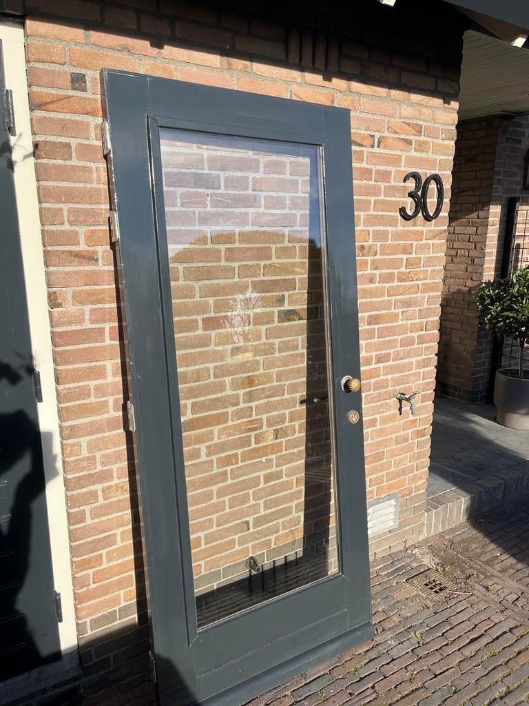 Voordeur met veel glas, Ophalen, Gebruikt, 80 tot 100 cm, Buitendeur